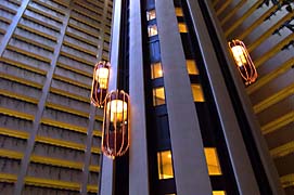 Elevators in the New York Marriot Marquis Hotel