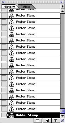 History palette - rubber stamp